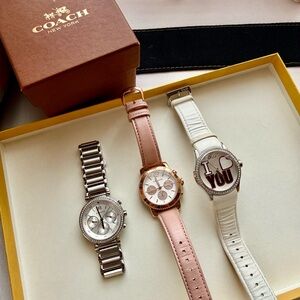 ✨ Watch Bundle – Coach + D&G + Pink Crystal Watch | Feminine Styles ✨
